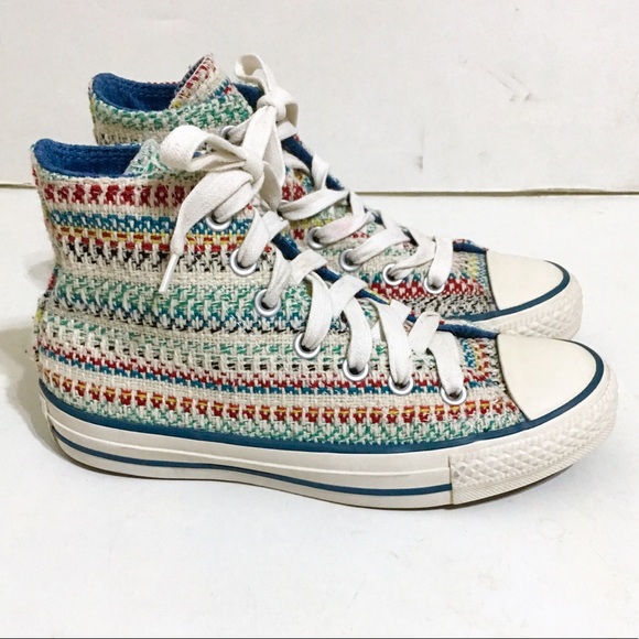 woven converse high tops